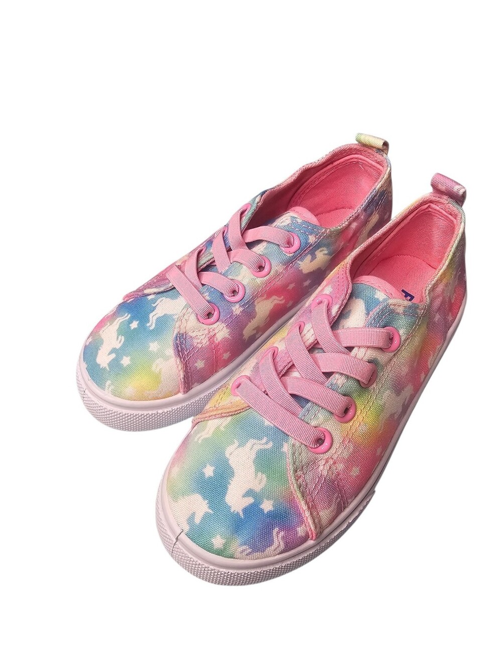 fabkids Pink Multicolor Unicorn Canvas Sneakers